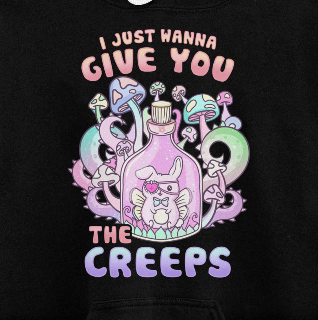 I Just Wanna Give You The Creeps I Pastel Goth Occult Pullover Hoodie