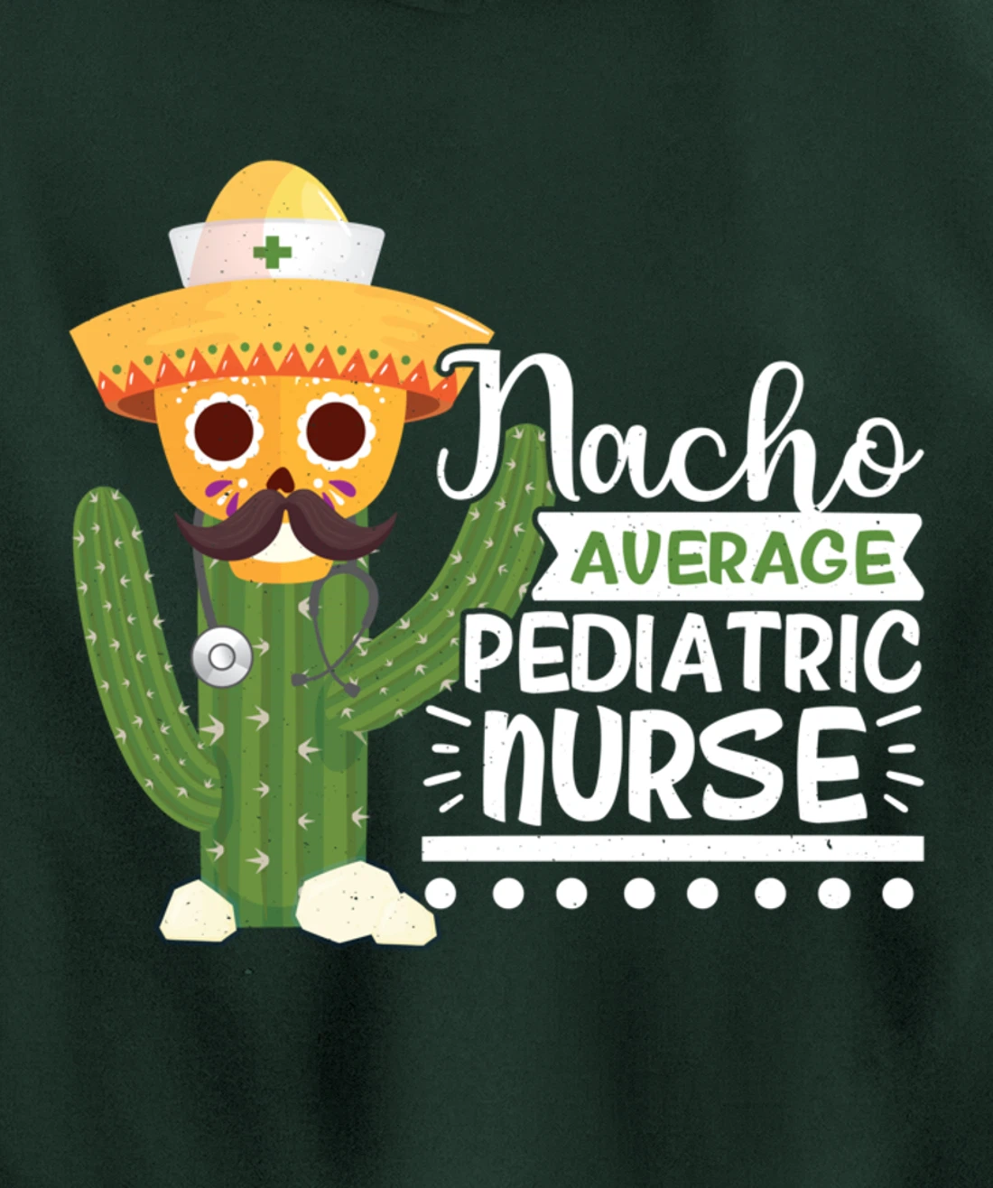 Funny Nursing Lover Nacho Graphic Women Men Pediatric Nurse Pullover Hoodie