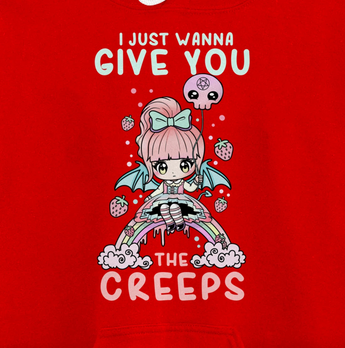 I Just Wanna Give You The Creeps I Soft Grunge Witch Girl Pullover Hoodie