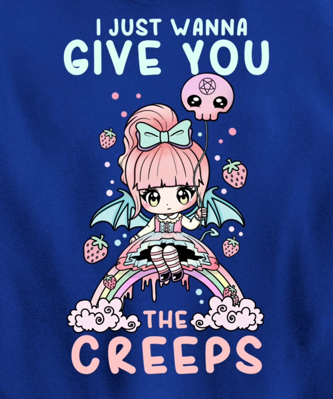 I Just Wanna Give You The Creeps I Soft Grunge Witch Girl Pullover Hoodie