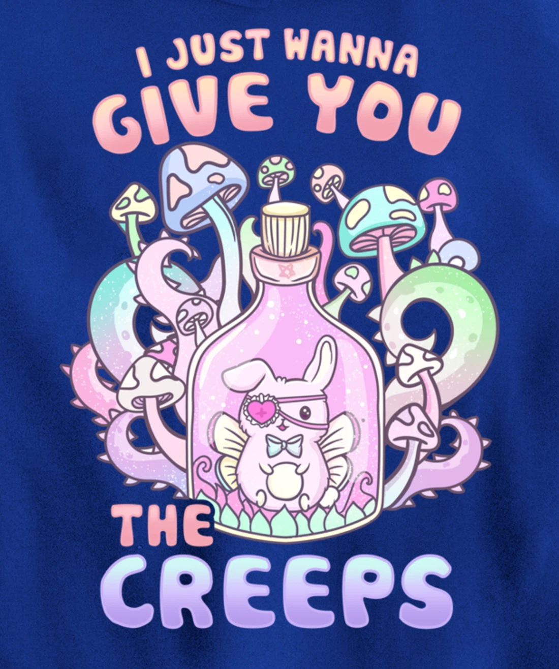 I Just Wanna Give You The Creeps I Pastel Goth Occult Pullover Hoodie