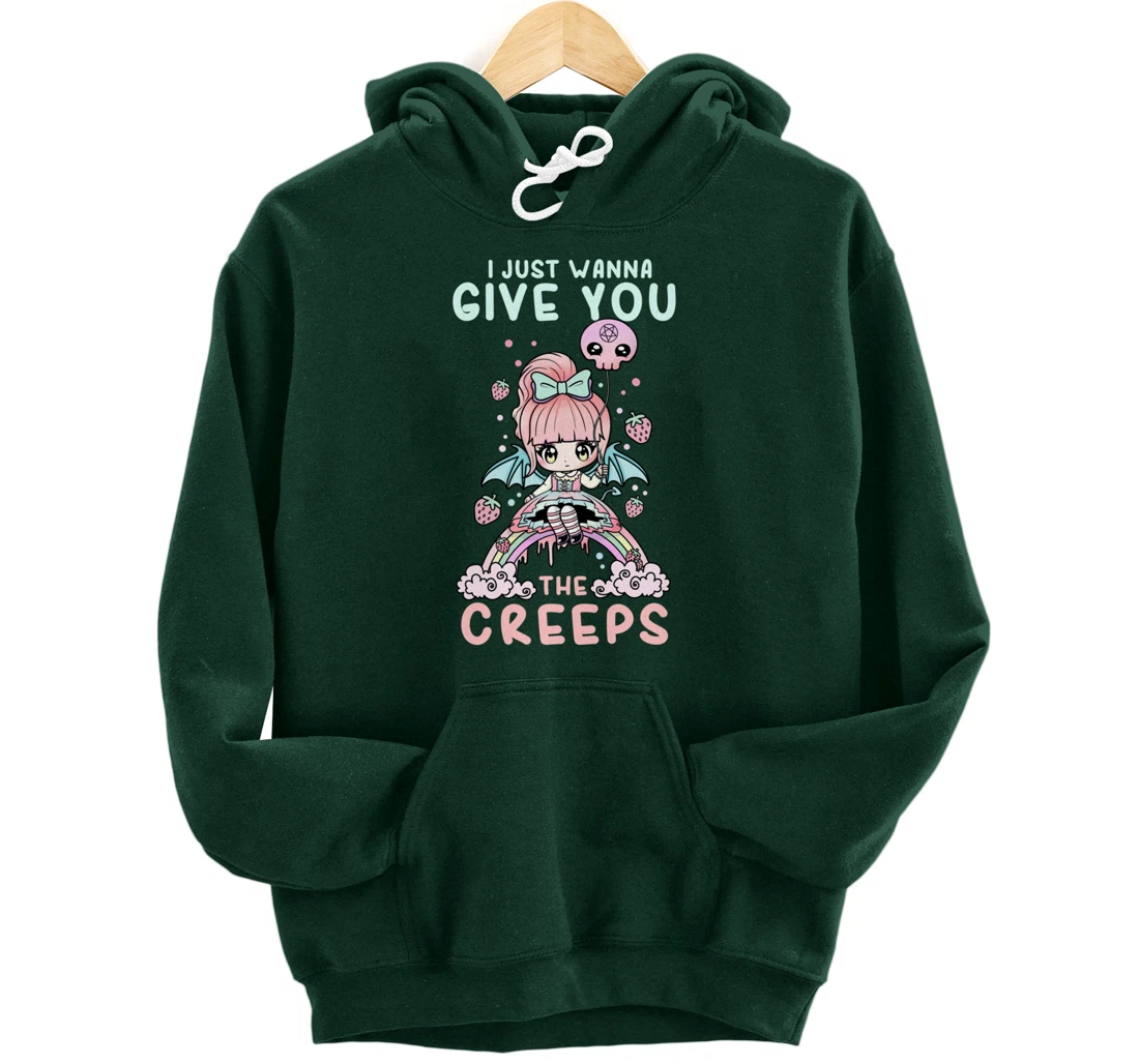 I Just Wanna Give You The Creeps I Soft Grunge Witch Girl Pullover Hoodie