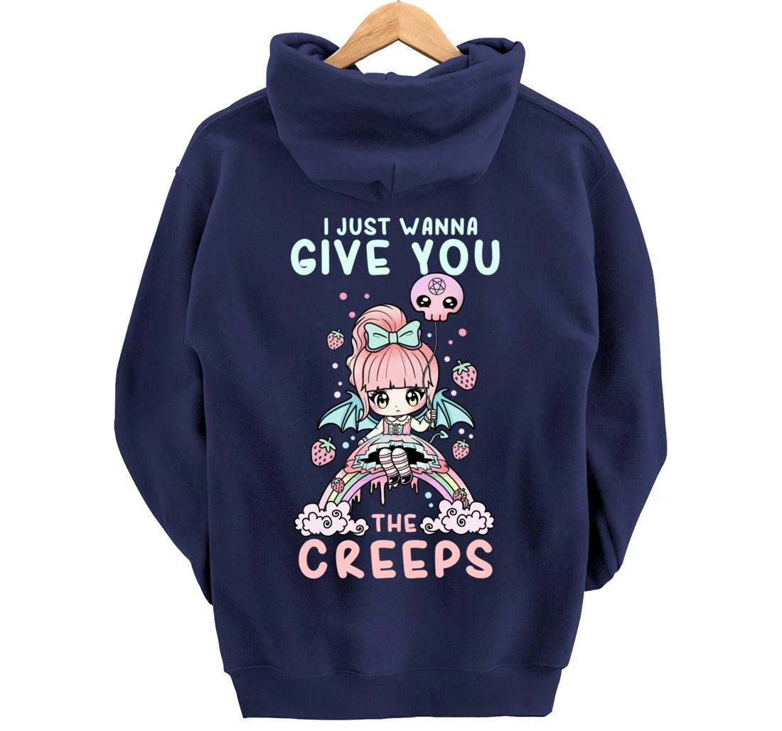 I Just Wanna Give You The Creeps I Soft Grunge Witch Girl Pullover Hoodie