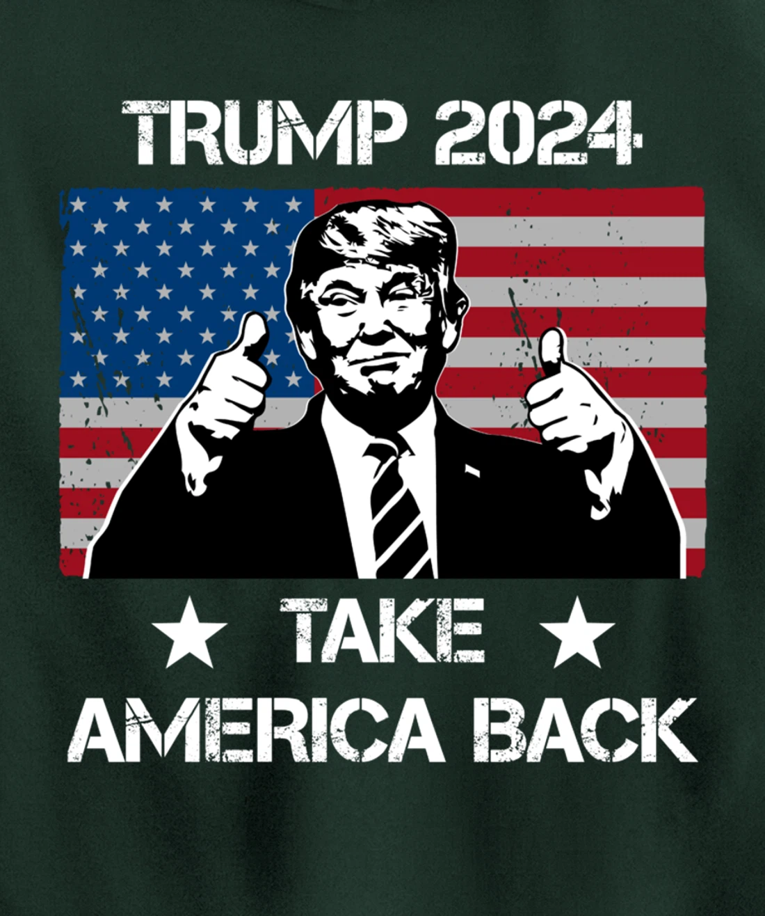 Trump 2024 Flag Take America Back Men Women - Trump 2024 Pullover Hoodie