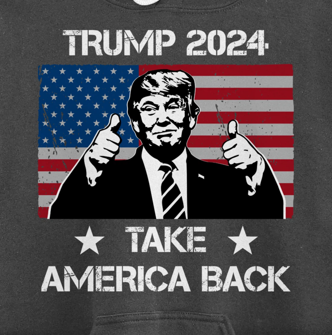 Trump 2024 Flag Take America Back Men Women - Trump 2024 Pullover Hoodie