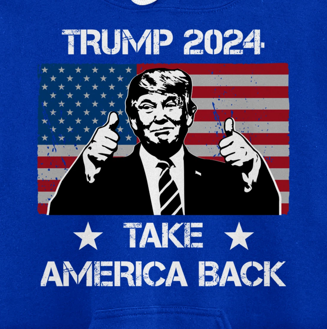 Trump 2024 Flag Take America Back Men Women - Trump 2024 Pullover Hoodie