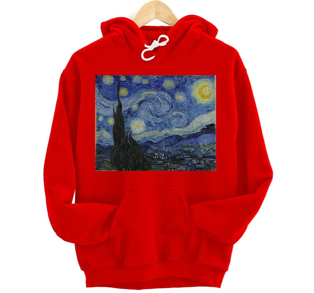 The Starry Night by Vincent van Gogh Pullover Hoodie