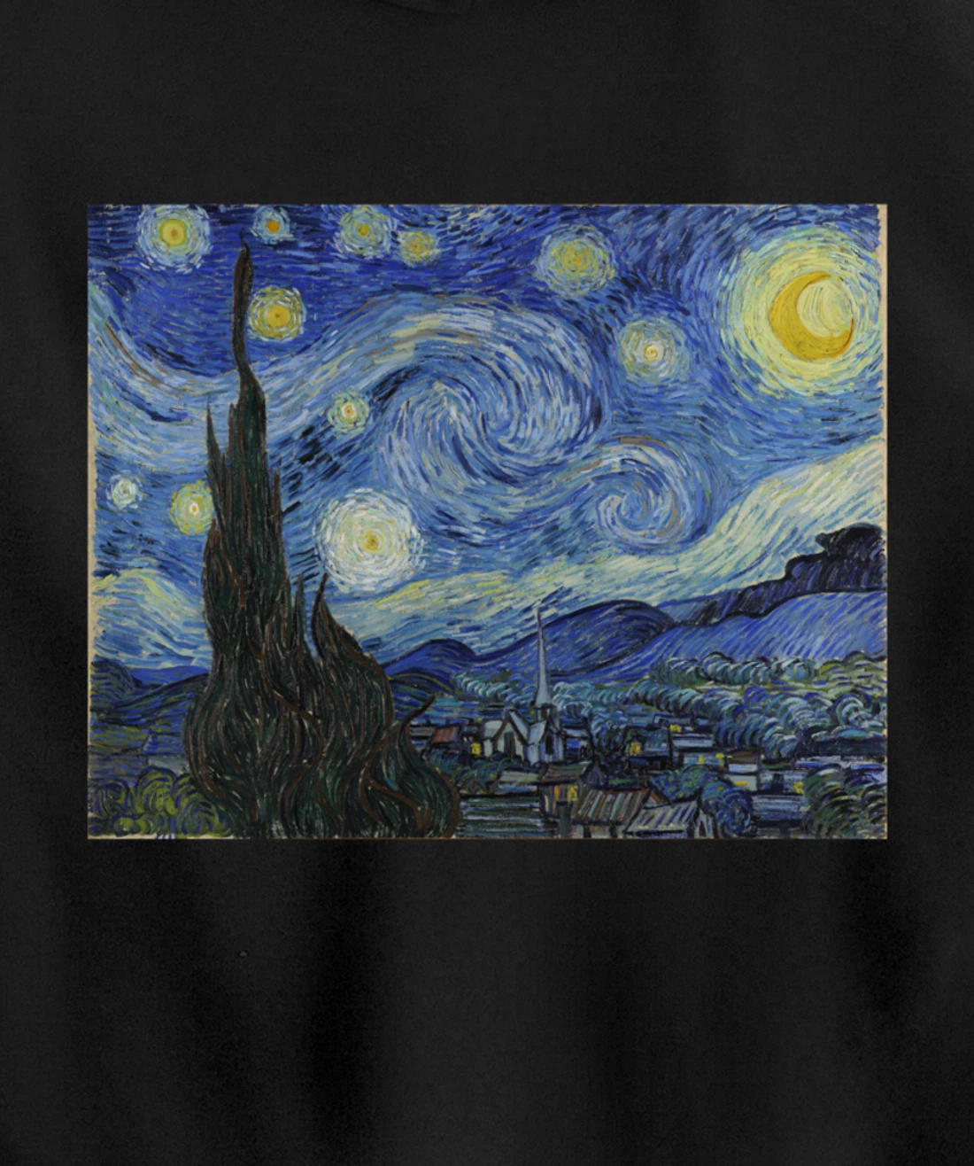 The Starry Night by Vincent van Gogh Pullover Hoodie