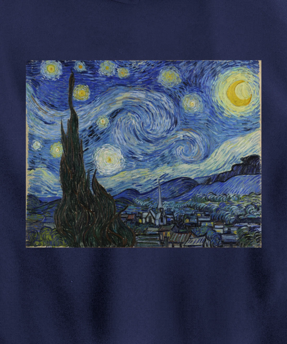 The Starry Night by Vincent van Gogh Pullover Hoodie