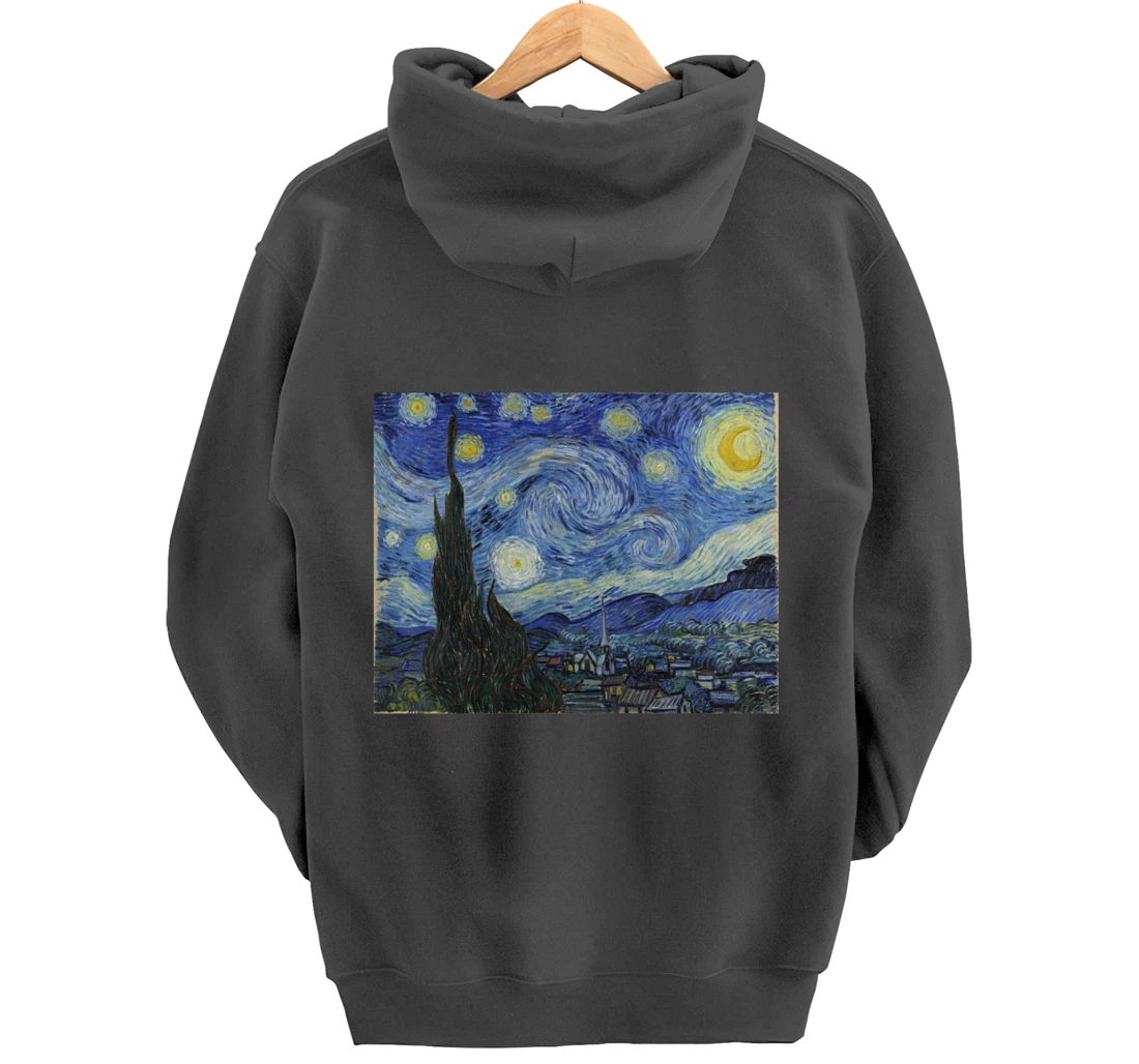 The Starry Night by Vincent van Gogh Pullover Hoodie