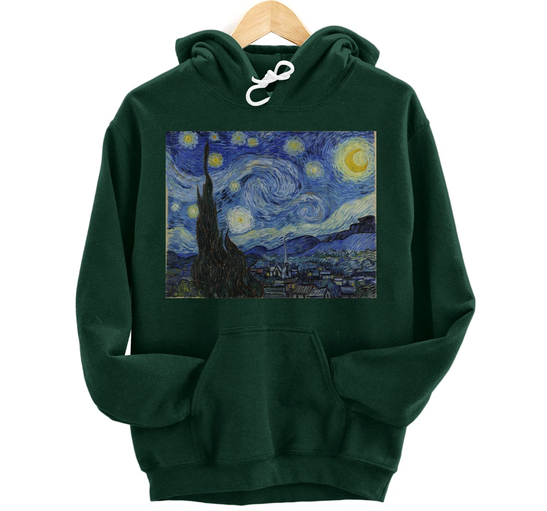 The Starry Night by Vincent van Gogh Pullover Hoodie