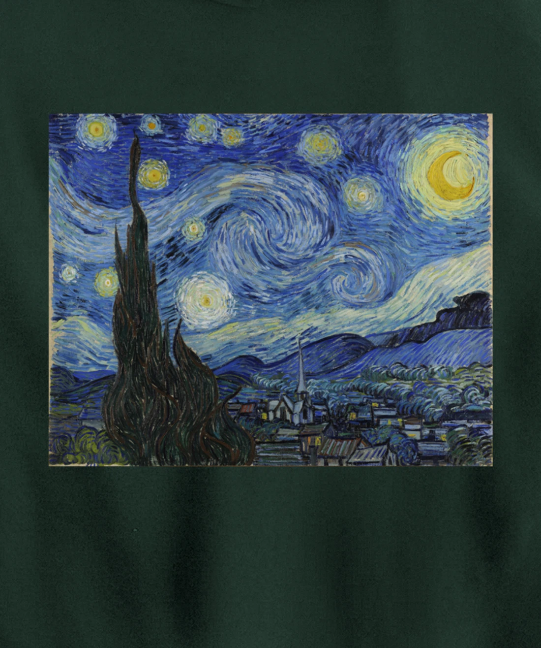 The Starry Night by Vincent van Gogh Pullover Hoodie