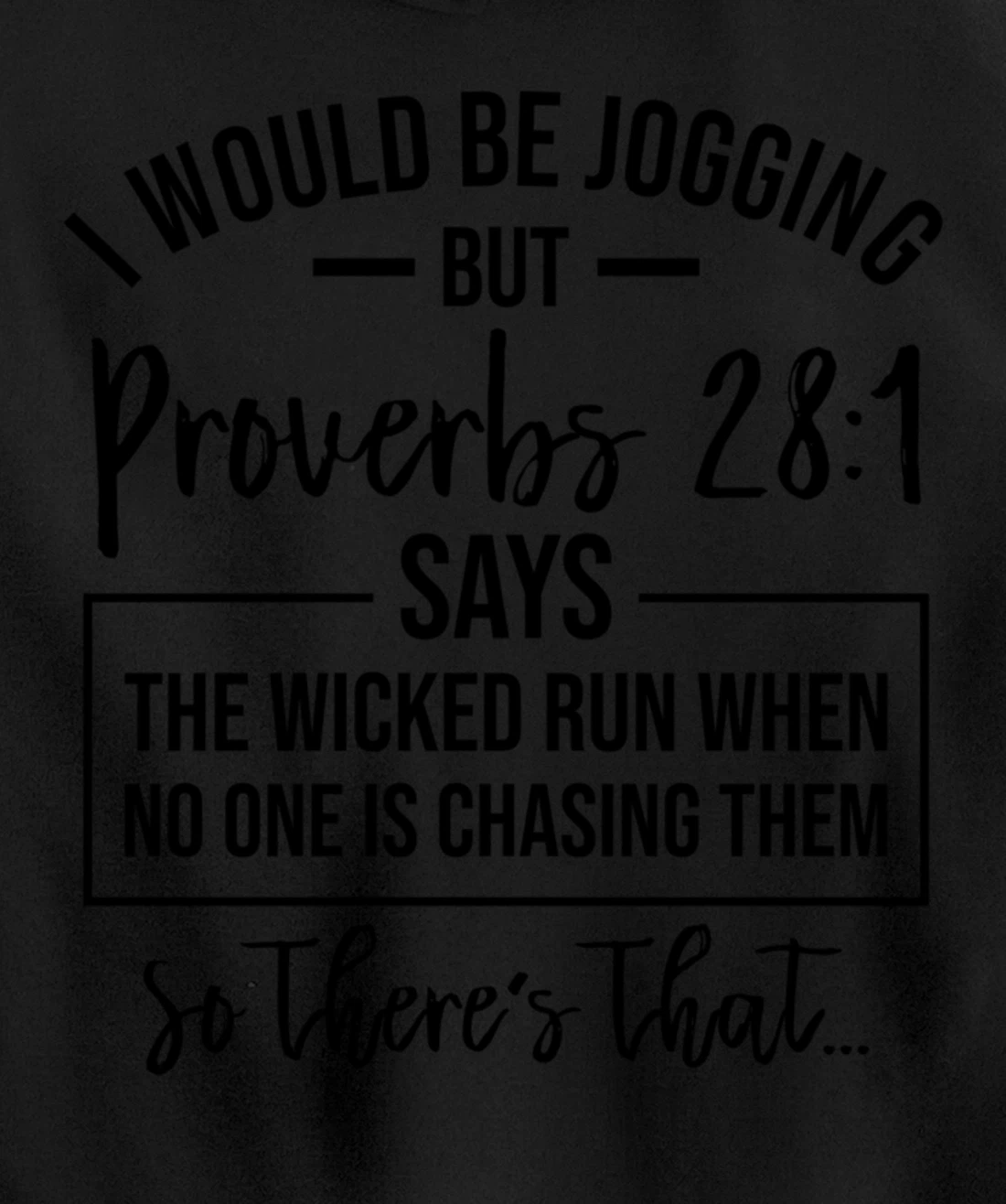 Jogging Proverbs 28 1 Running Gift Christian Bible Verse Gym Pullover Hoodie