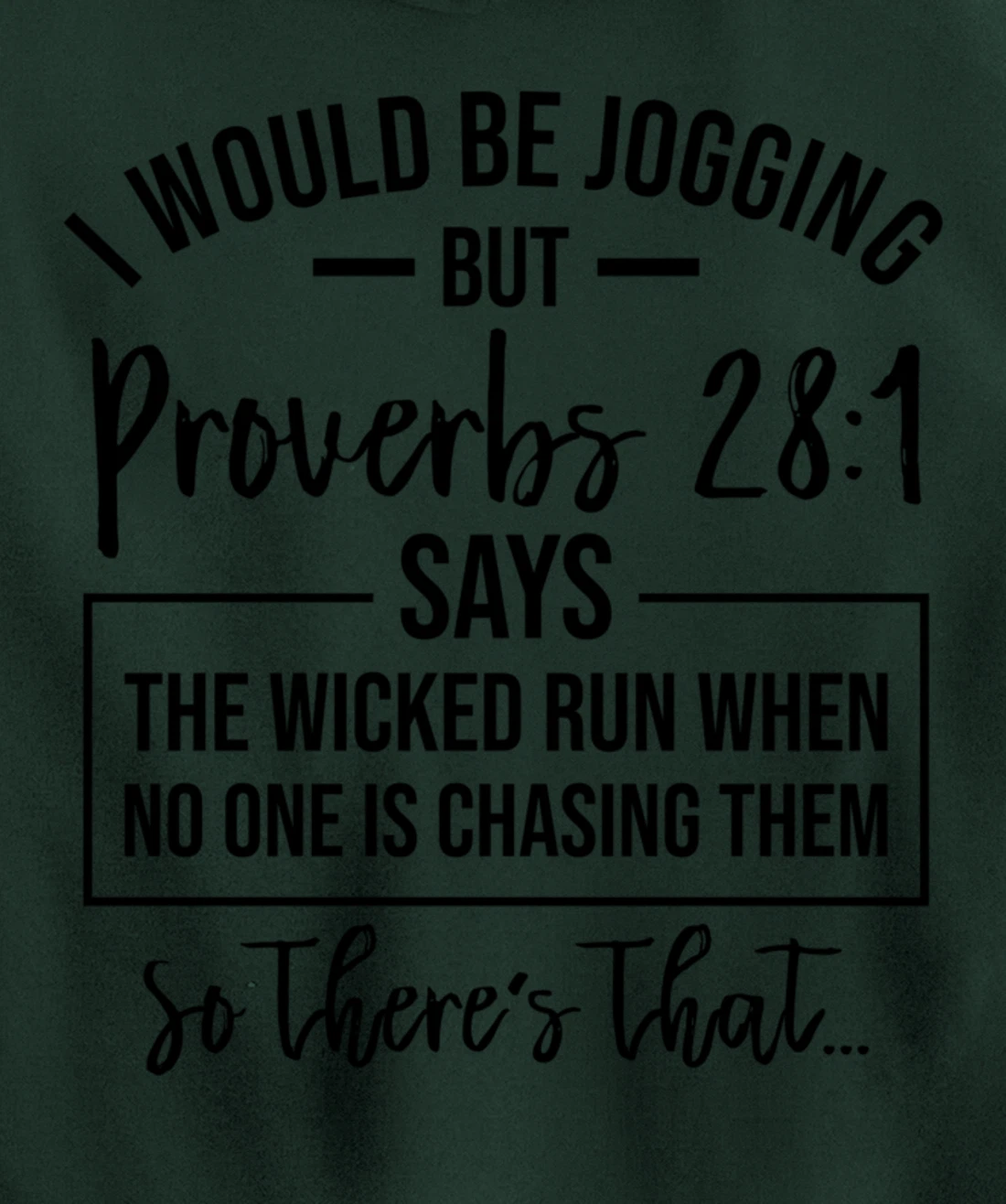 Jogging Proverbs 28 1 Running Gift Christian Bible Verse Gym Pullover Hoodie