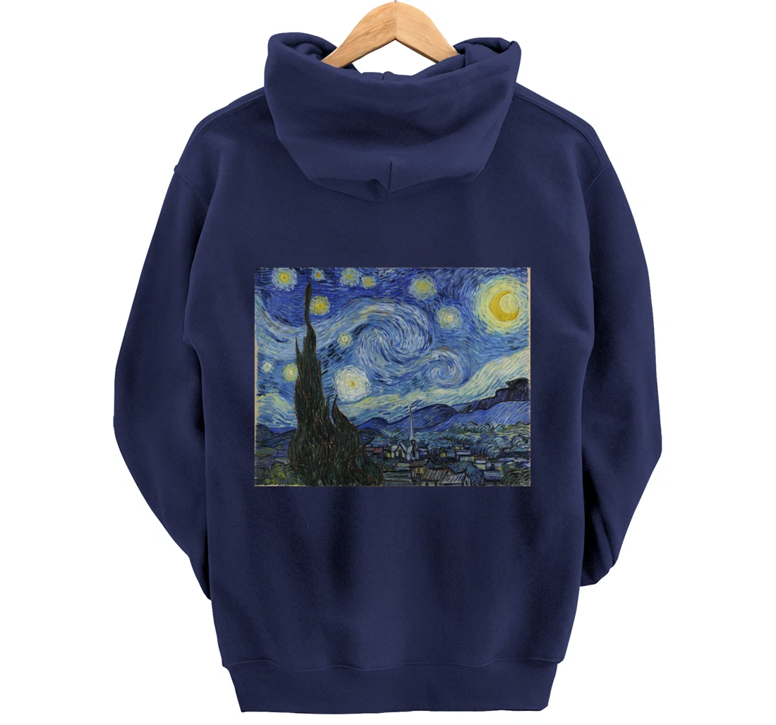 The Starry Night by Vincent van Gogh Pullover Hoodie