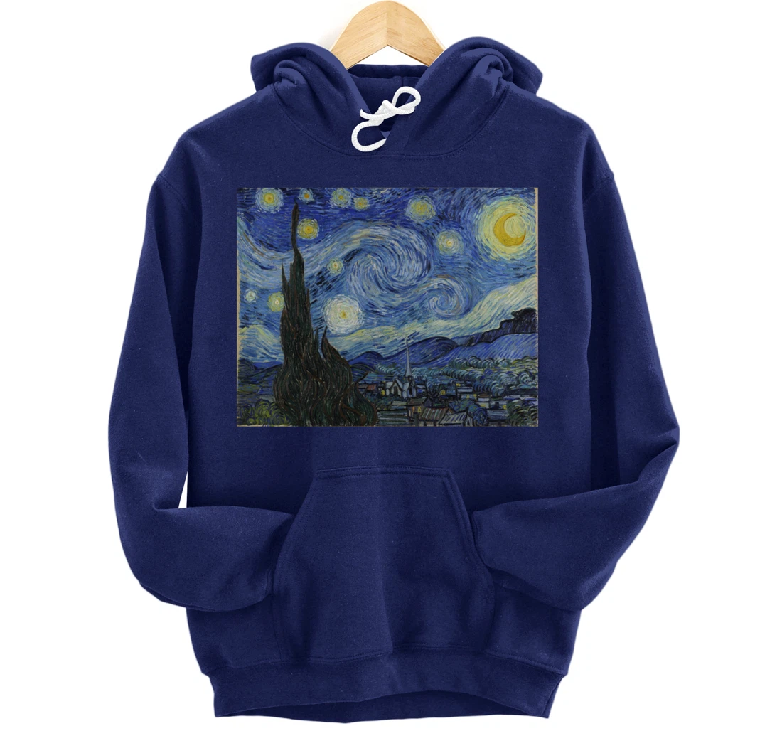 The Starry Night by Vincent van Gogh Pullover Hoodie