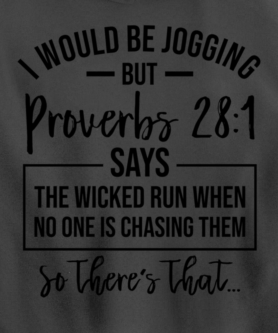 Jogging Proverbs 28 1 Running Gift Christian Bible Verse Gym Pullover Hoodie