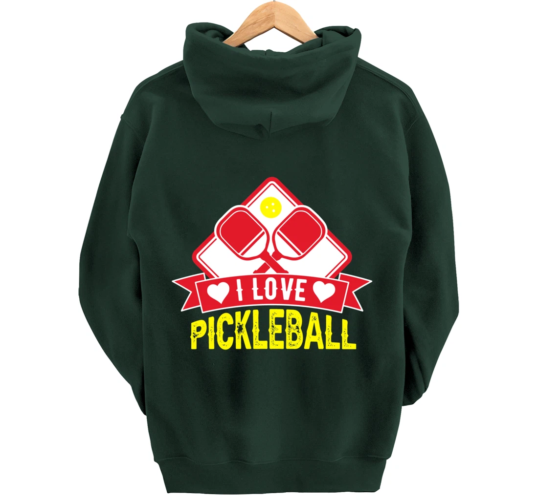 Vintage Retro Pickleball Player Paddleball Lover Dinking Pullover Hoodie