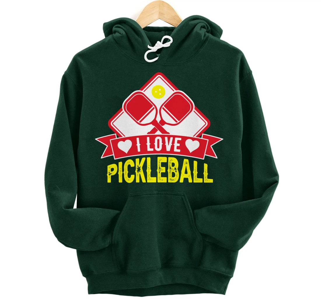 Vintage Retro Pickleball Player Paddleball Lover Dinking Pullover Hoodie