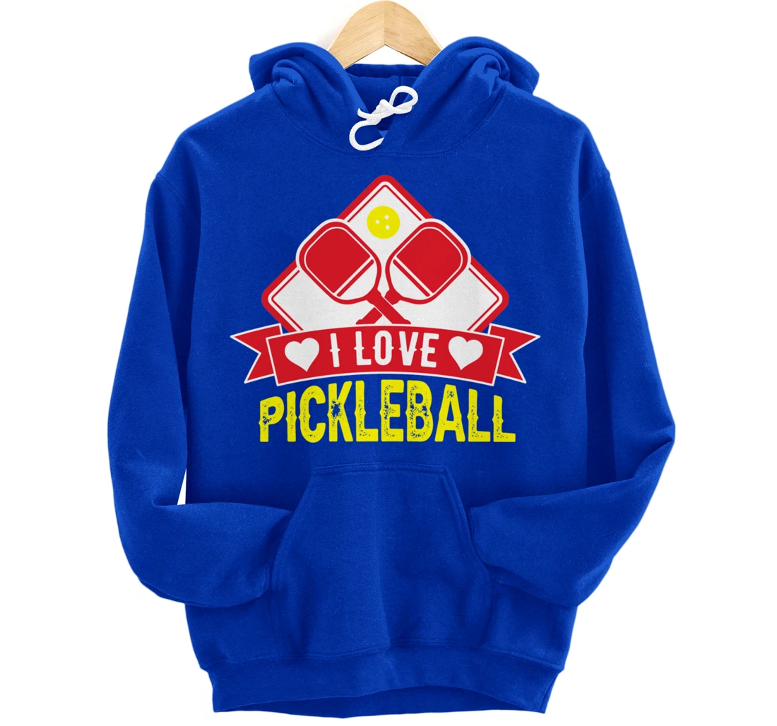 Vintage Retro Pickleball Player Paddleball Lover Dinking Pullover Hoodie