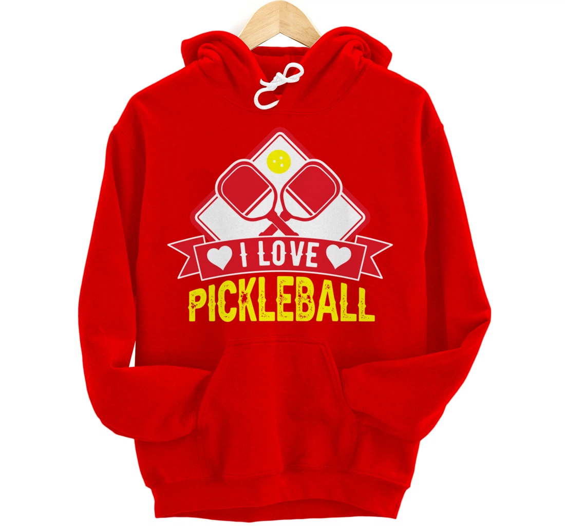 Vintage Retro Pickleball Player Paddleball Lover Dinking Pullover Hoodie
