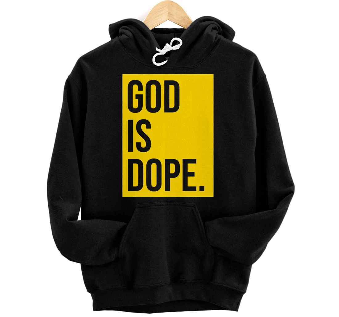 God Is Dope | Yellow Pullover Hoodie