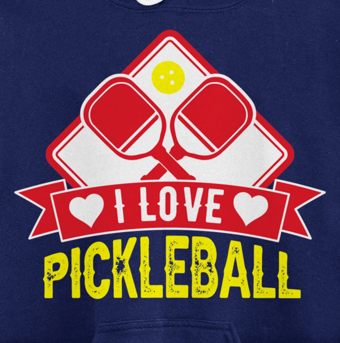 Vintage Retro Pickleball Player Paddleball Lover Dinking Pullover Hoodie