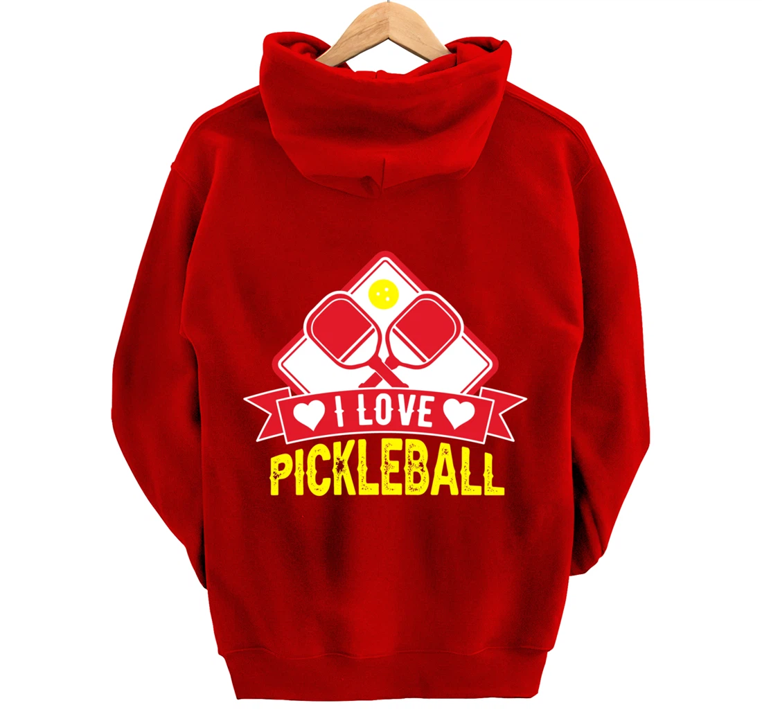 Vintage Retro Pickleball Player Paddleball Lover Dinking Pullover Hoodie