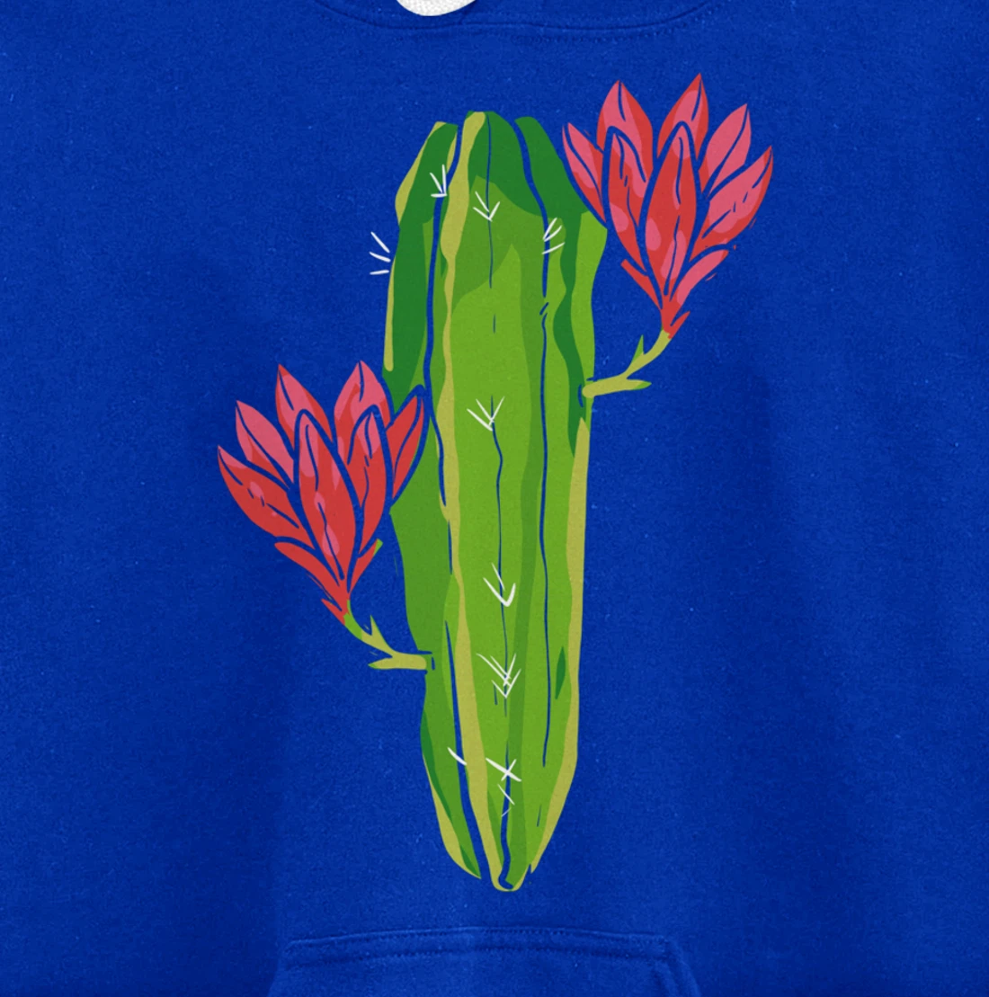Red Flower Cactus Gardener or Plant Lover Pullover Hoodie