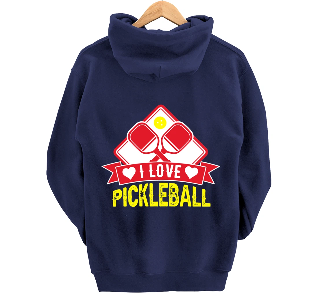 Vintage Retro Pickleball Player Paddleball Lover Dinking Pullover Hoodie
