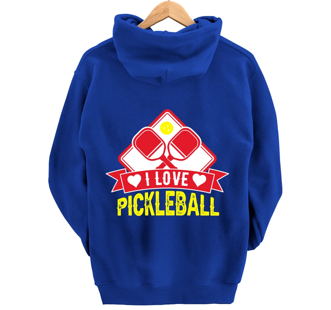 Vintage Retro Pickleball Player Paddleball Lover Dinking Pullover Hoodie