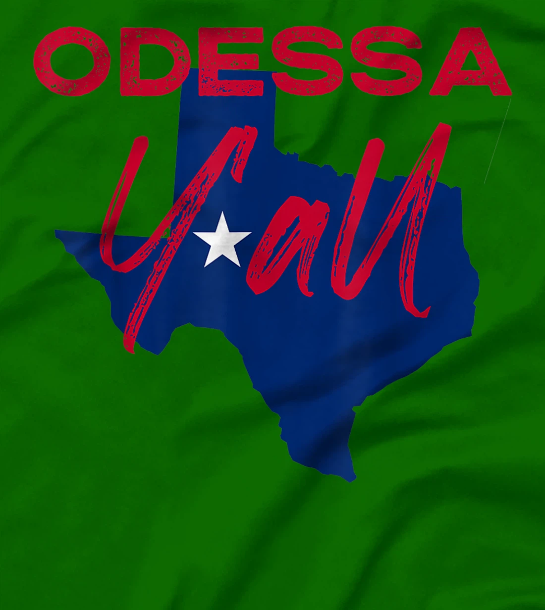 Odessa Texas Y'all TX Pride State Map Cute T-Shirt