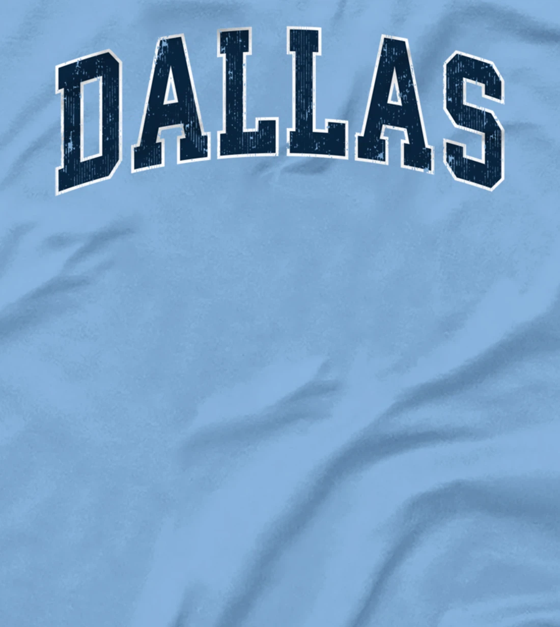 Dallas Texas TX Vintage Varsity Sports Navy Text T-Shirt T-Shirt