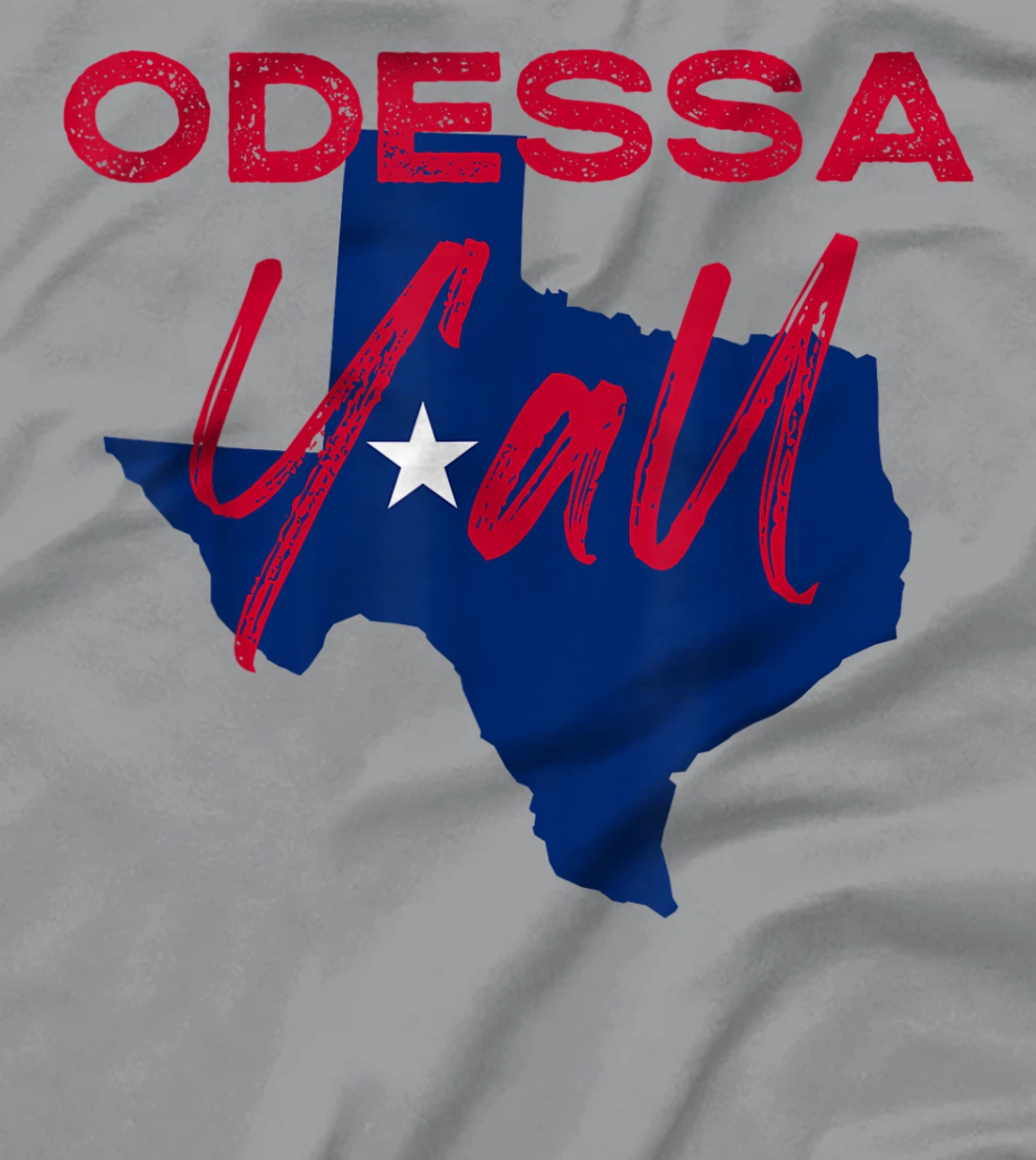Odessa Texas Y'all TX Pride State Map Cute T-Shirt