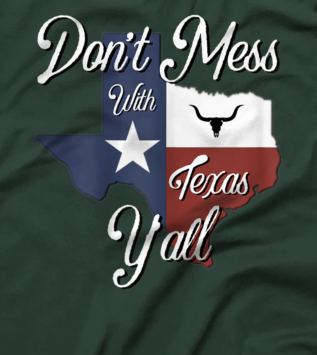 Texas Don't Mess With Vintage Texas Longhorn Lone Star State T-Shirt