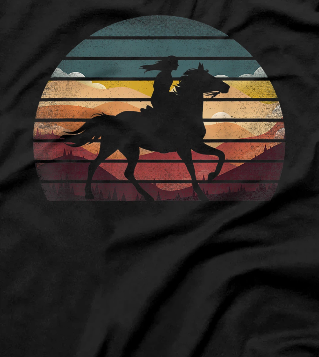 Girl Horse Riding Shirt Vintage Cowgirl Texas Ranch T-Shirt