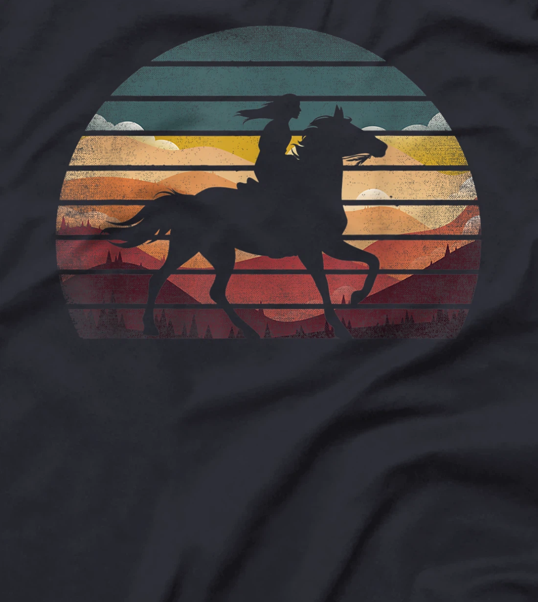 Girl Horse Riding Shirt Vintage Cowgirl Texas Ranch T-Shirt