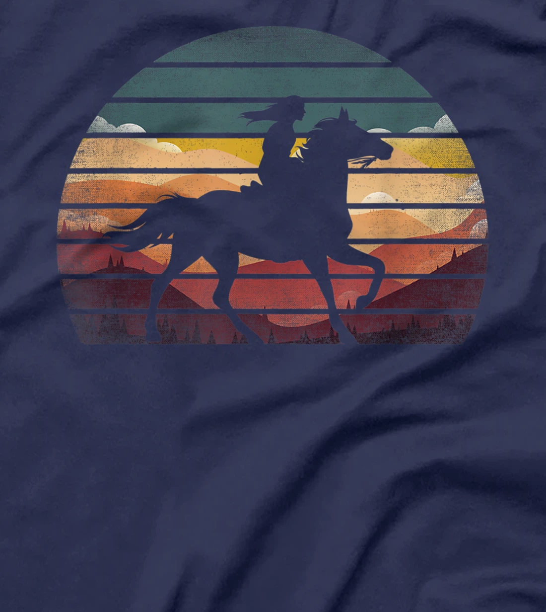 Girl Horse Riding Shirt Vintage Cowgirl Texas Ranch T-Shirt