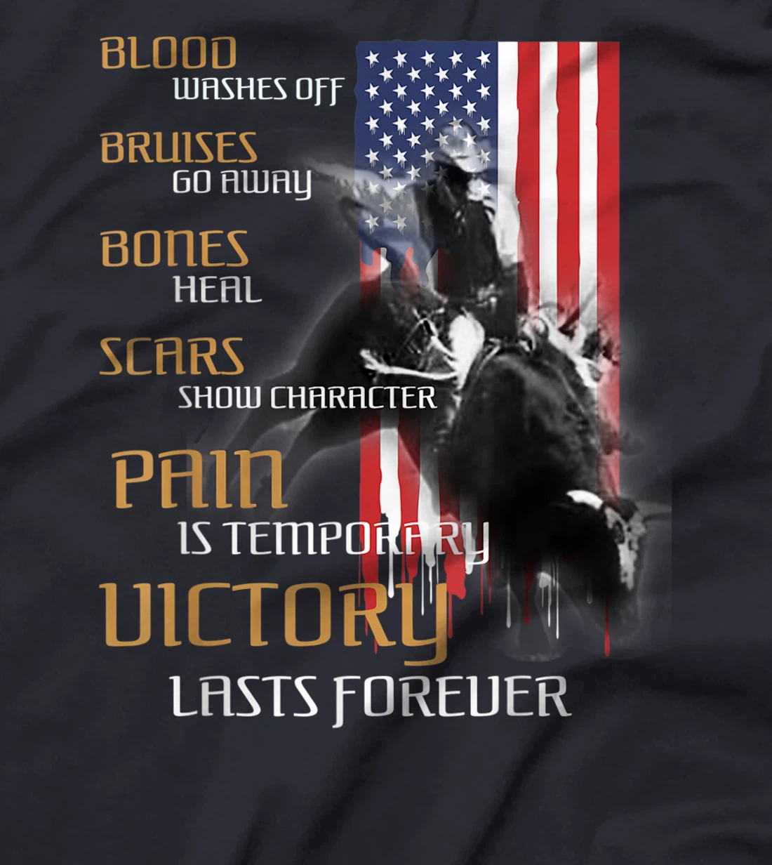 Bull-Riding For Men Texas Ranch Rider America Cowboy Western T-Shirt