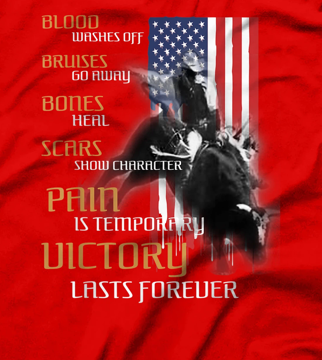 Bull-Riding For Men Texas Ranch Rider America Cowboy Western T-Shirt