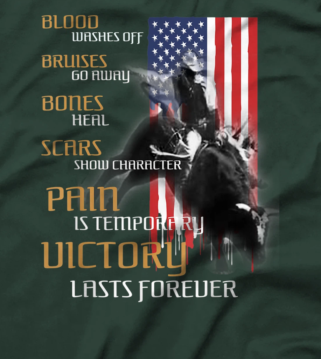 Bull-Riding For Men Texas Ranch Rider America Cowboy Western T-Shirt