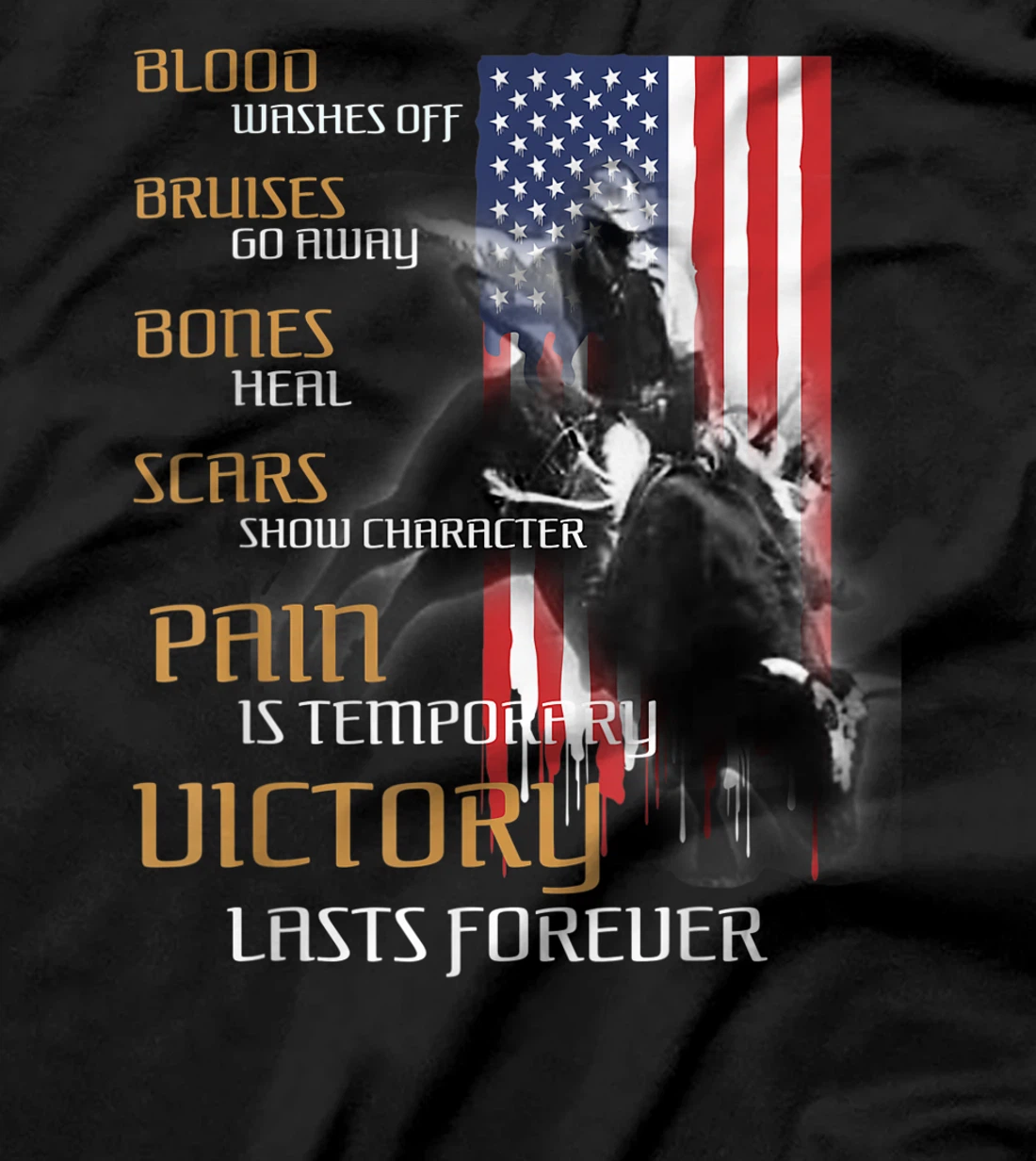 Bull-Riding For Men Texas Ranch Rider America Cowboy Western T-Shirt