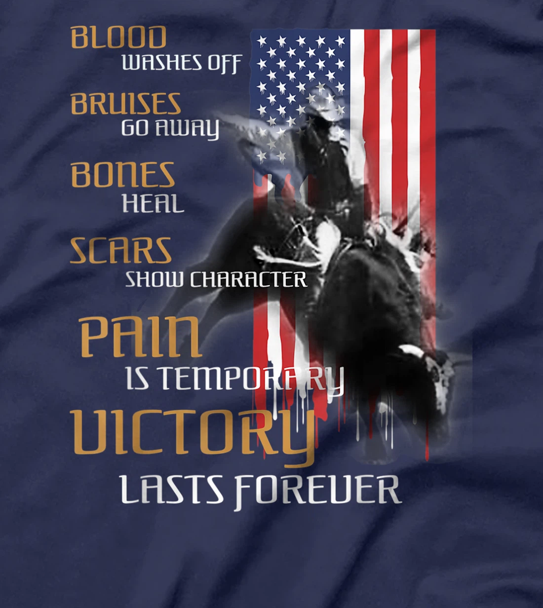 Bull-Riding For Men Texas Ranch Rider America Cowboy Western T-Shirt