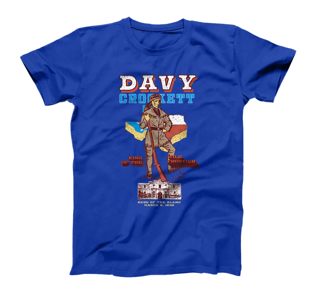 Davy Crockett Texas Alamo Cowboy Vintage Souvenir T-Shirt
