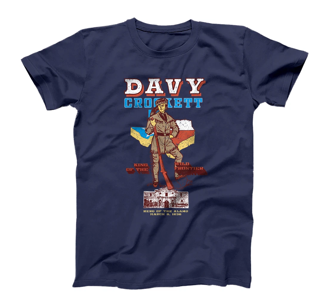 Davy Crockett Texas Alamo Cowboy Vintage Souvenir T-Shirt