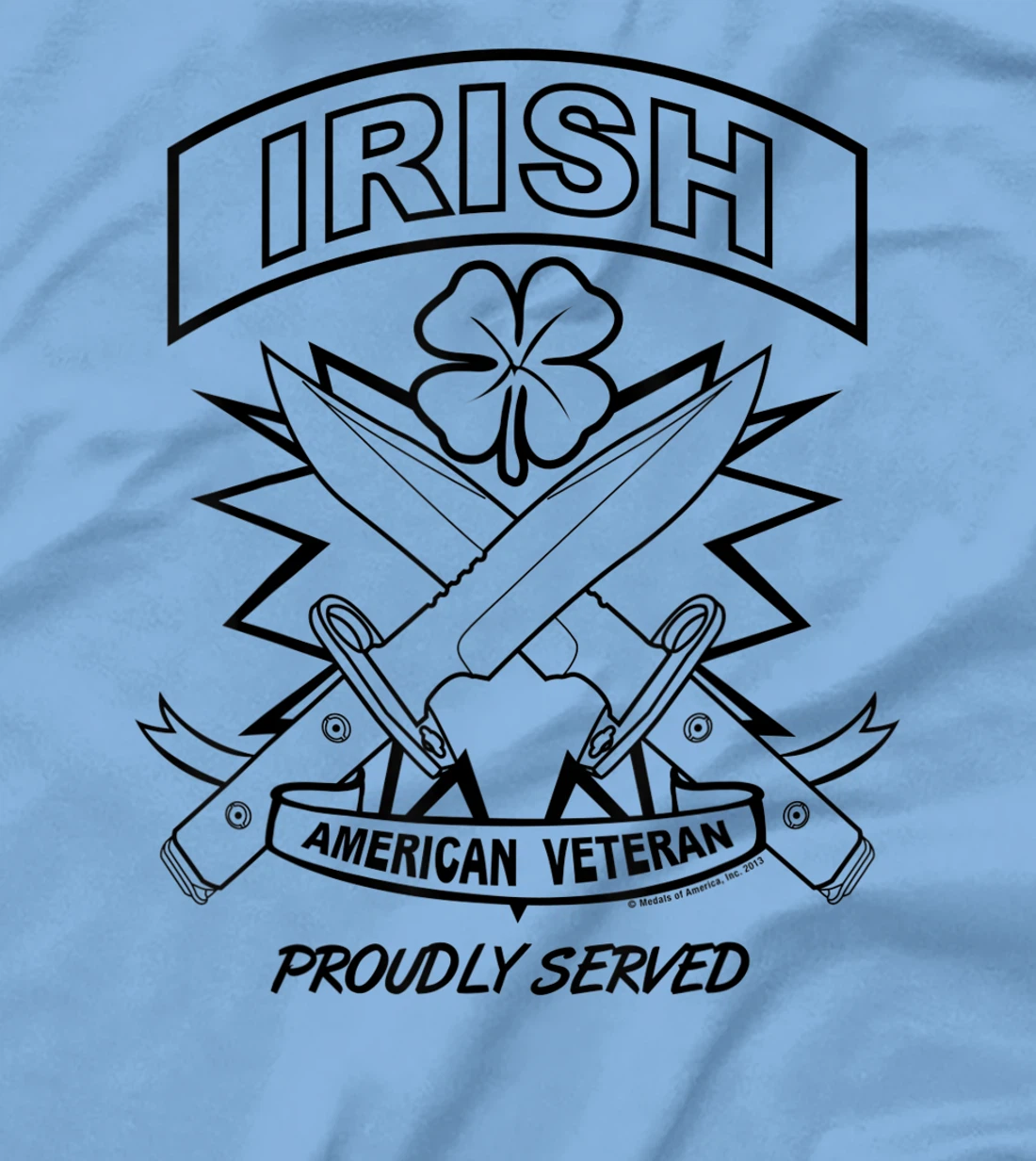 IRISH AMERICAN VETERAN PROUDLY SERVED T-Shirt