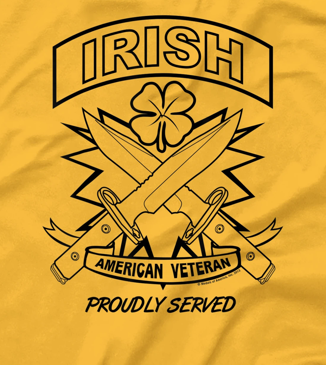 IRISH AMERICAN VETERAN PROUDLY SERVED T-Shirt