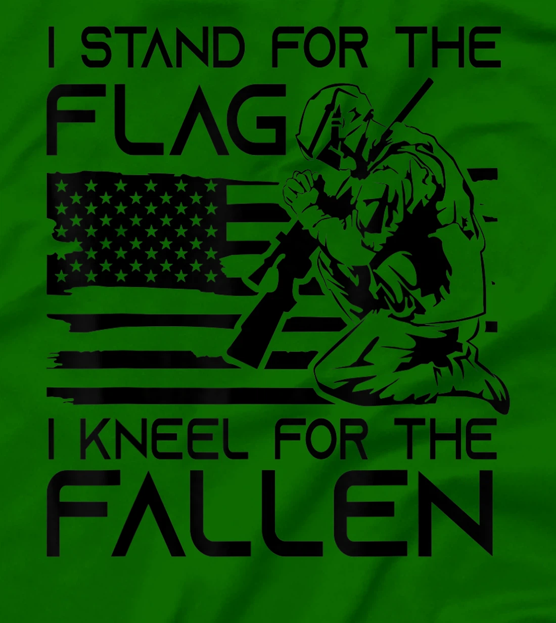 I Stand For The Flag Kneel For The Fallen Patriotic Veteran T-Shirt
