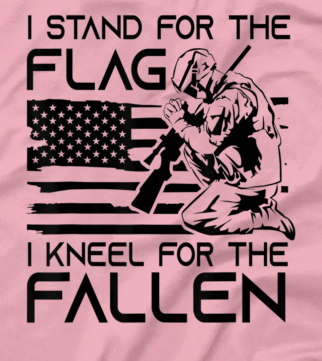 I Stand For The Flag Kneel For The Fallen Patriotic Veteran T-Shirt