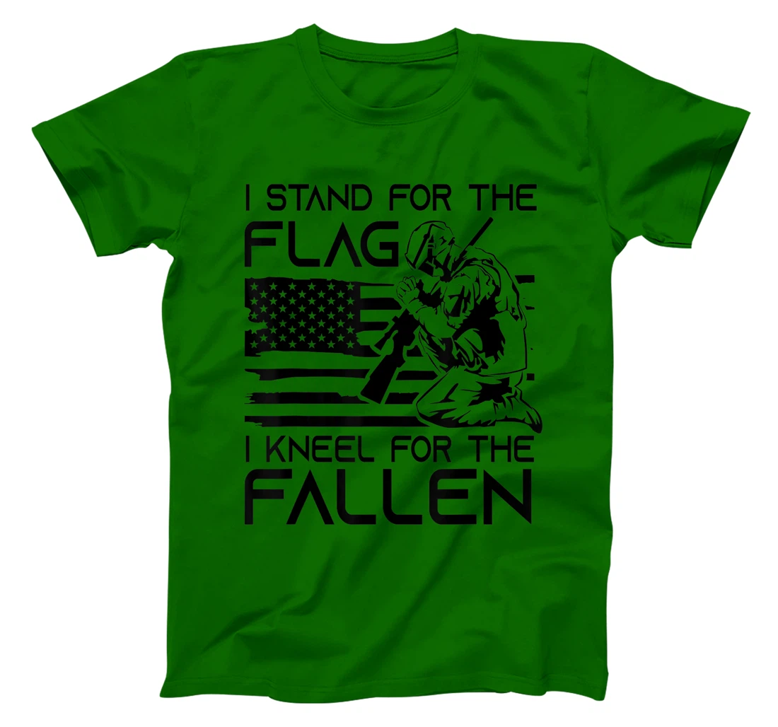 I Stand For The Flag Kneel For The Fallen Patriotic Veteran T-Shirt
